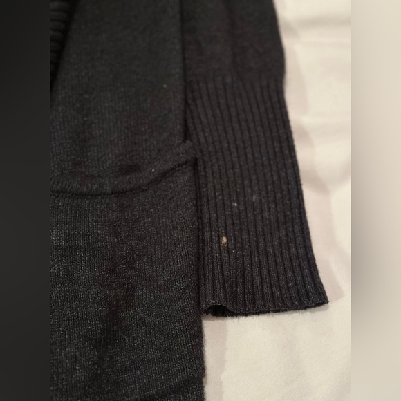 Old Navy, size M, charcoal gray shawl collar sweater with pockets - Picture 4 of 5